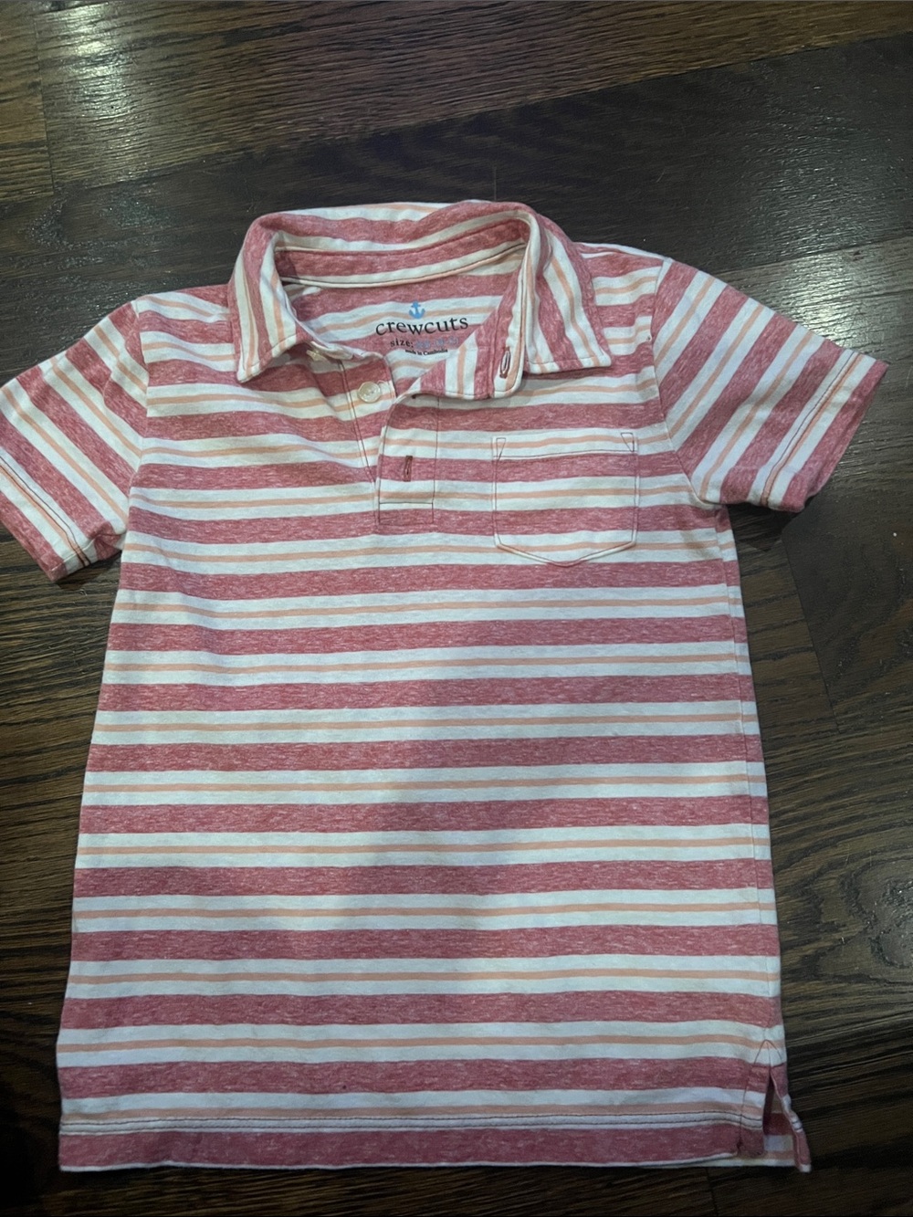 Crewcuts red & gold 
Striped Polo Tee for Kids